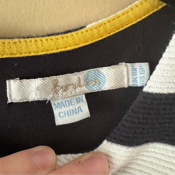 White and navy size 6 Boden short dresss - Picture 3 of 5